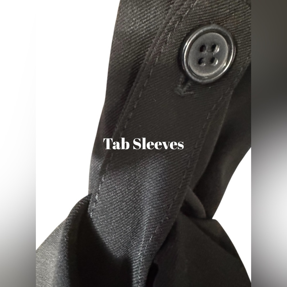 MAX STUDIO Open Front Draped Long Twill Coat in B… - image 7